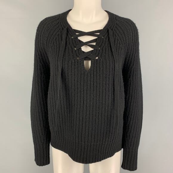 NILI LOTAN Size XS Black Cashmere Chunky Knit Sweater - Picture 1 of 5